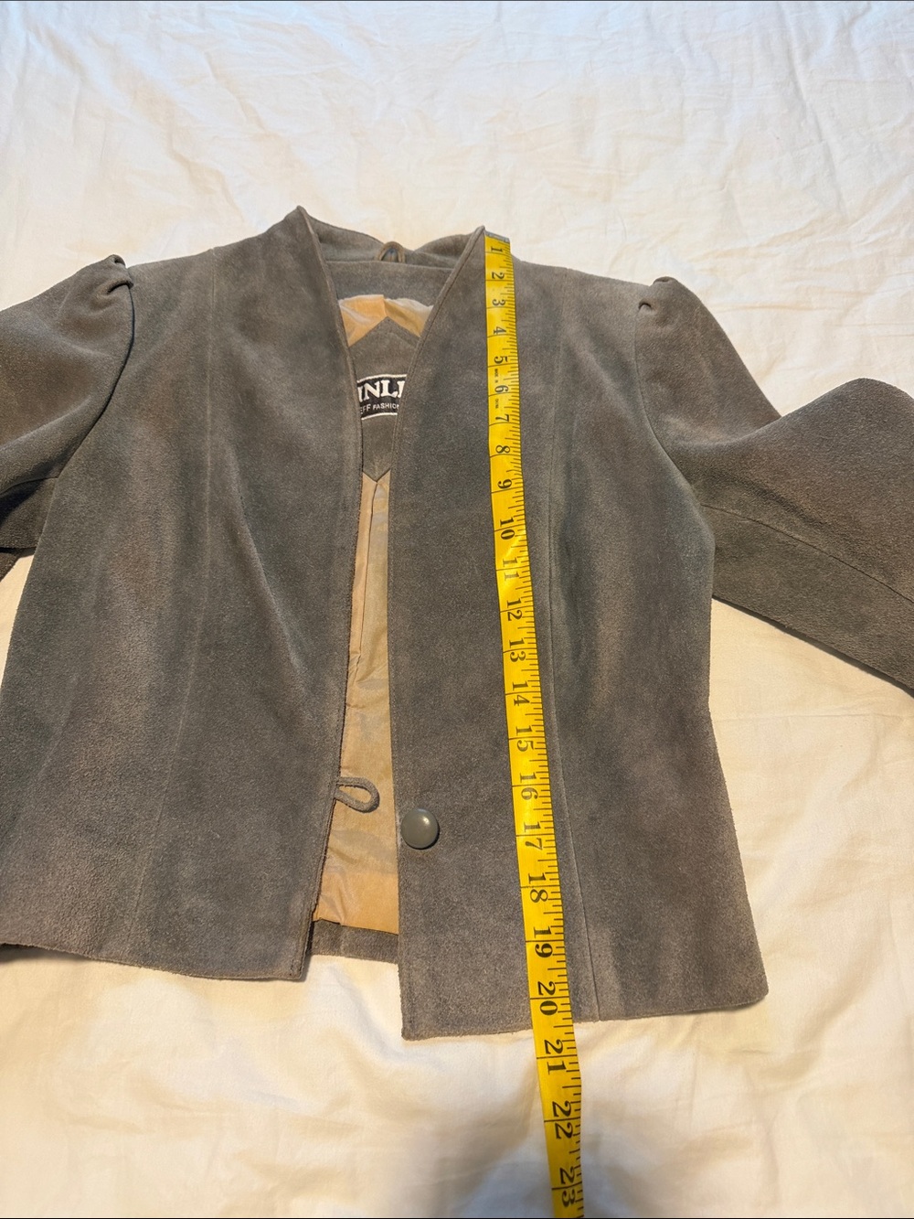 Winlit Genuine Leather Jacket - Women’s Size 11/12 - Gray - Excellent Condition - Picture 9 of 10
